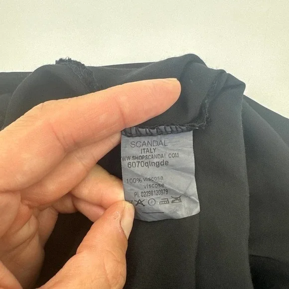 Scandal Italy Lace Black Cami Tank Top Size Small - Picture 9 of 10